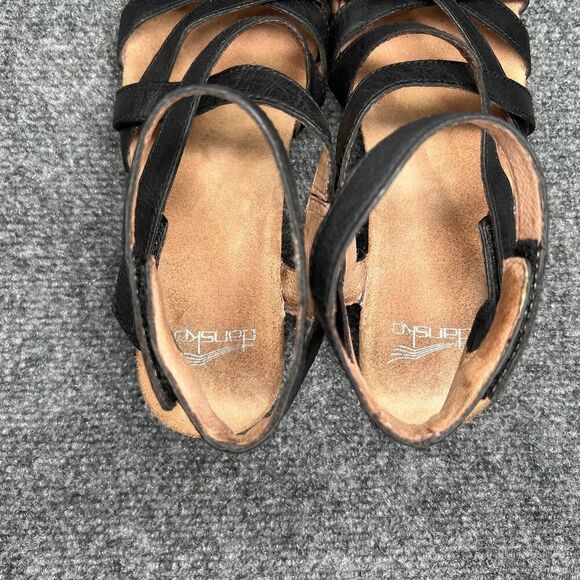 Dansko Veruca Gladiator Sandals Women's Size 8 Black Leather Strappy Comfort - Picture 9 of 13